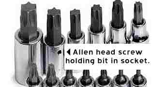 S & K Tools Torx set with removable bits. You can loosen the allen screw to use the bit without the socket. Very handy for this job!
