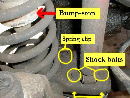 Parts to disconnect to pull coils and shocks.