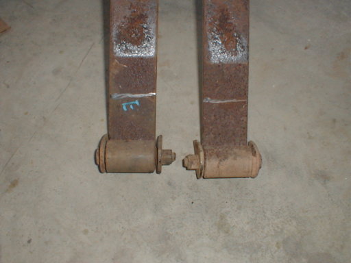 Marked Dodge Dakota main leaf showing 'cut-mark'.