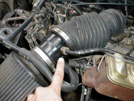 This MAT sensor has been relocated to Rusty's air tube.
